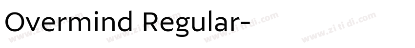 Overmind Regular字体转换 Overmind Regular字体转换
